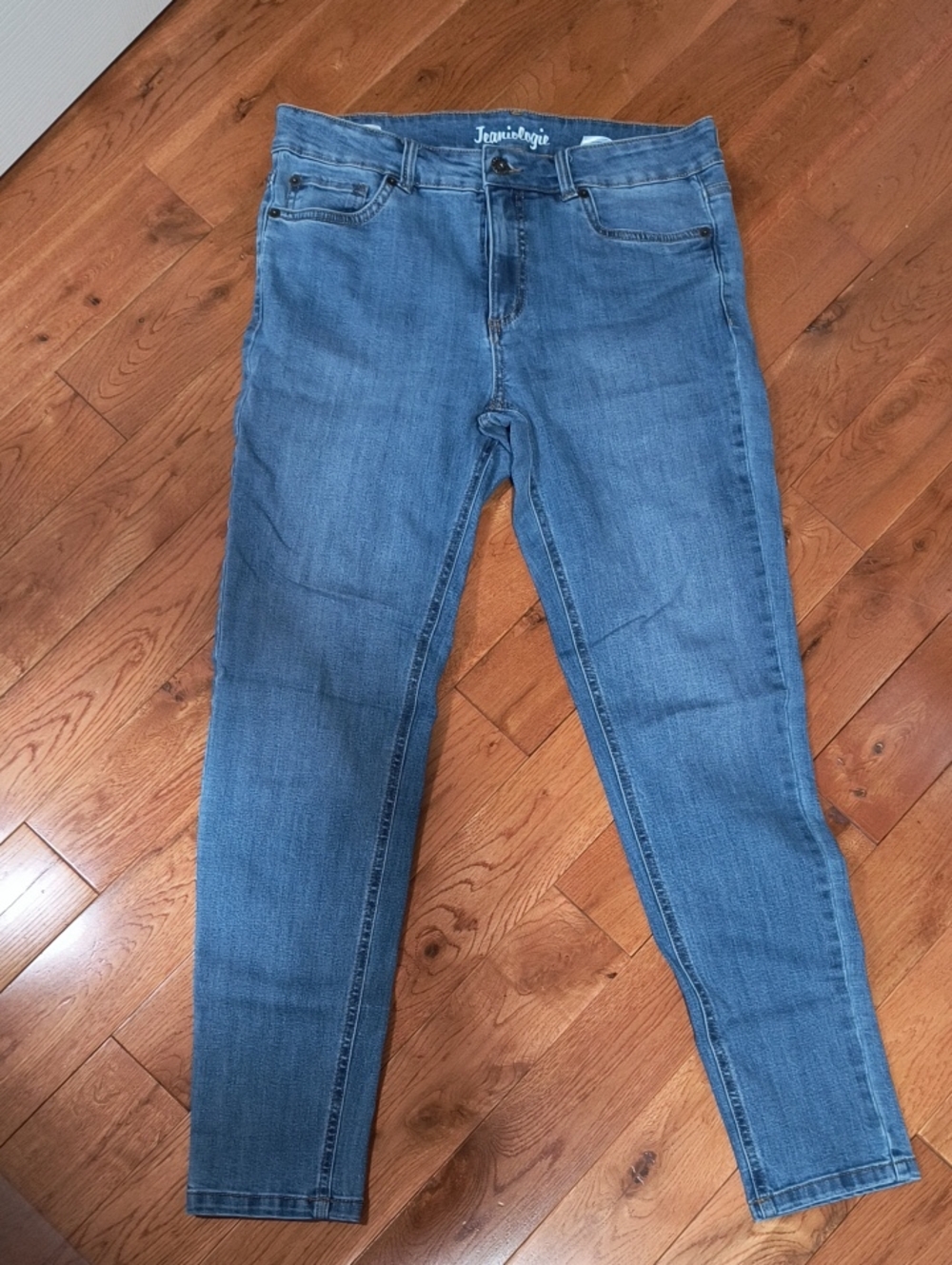 Jeanology Mid Blue Skinny Jeans for Women by